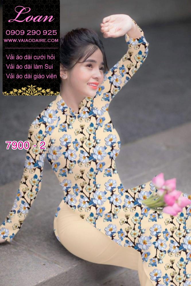Vải áo dài hoa nhỏ