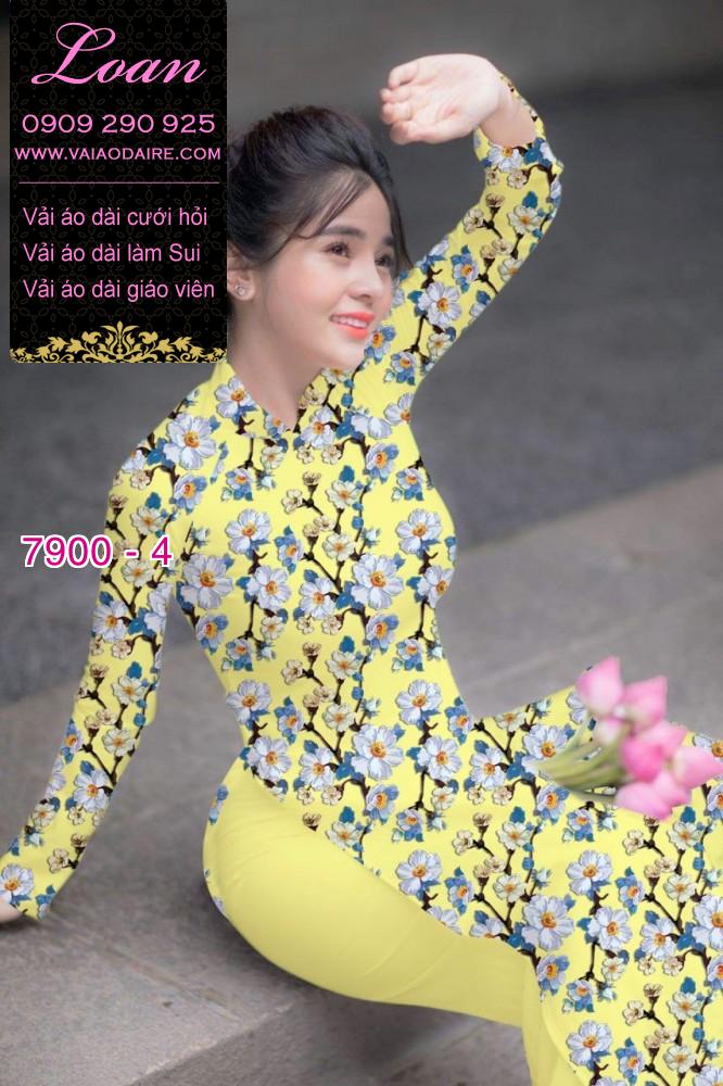 Vải áo dài hoa nhỏ