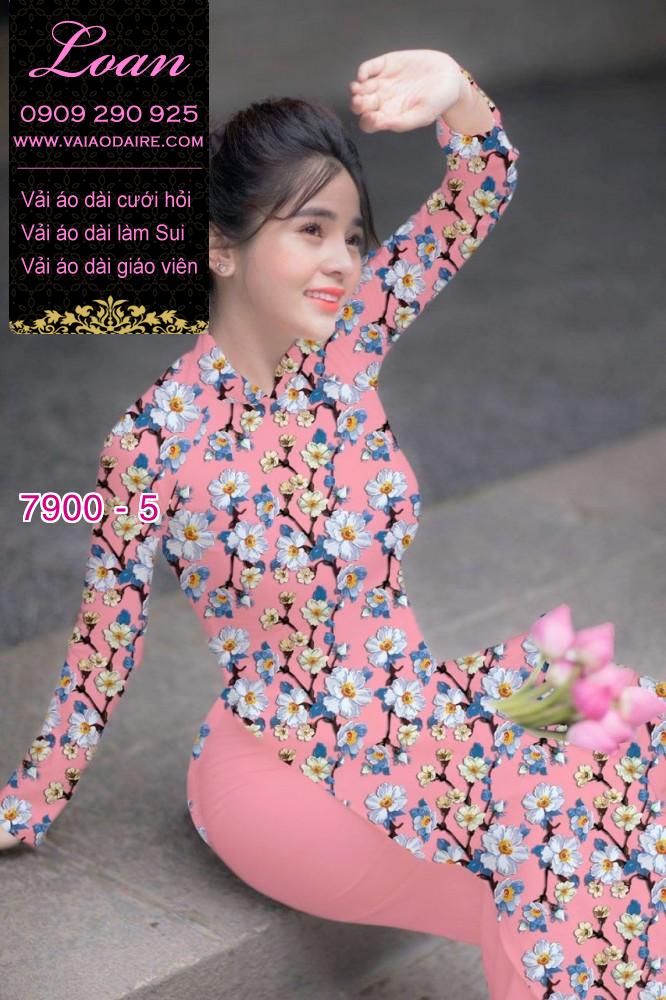 Vải áo dài hoa nhỏ