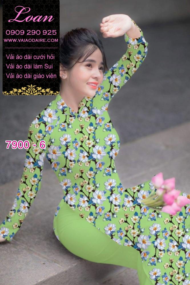 Vải áo dài hoa nhỏ
