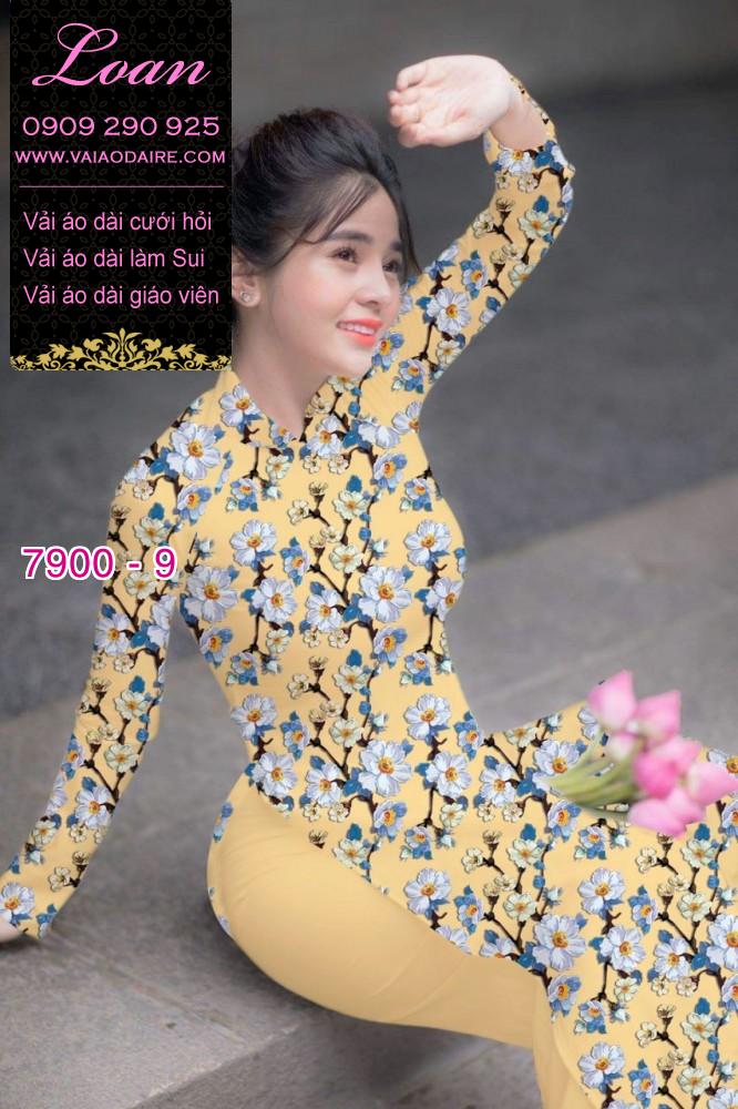 Vải áo dài hoa nhỏ