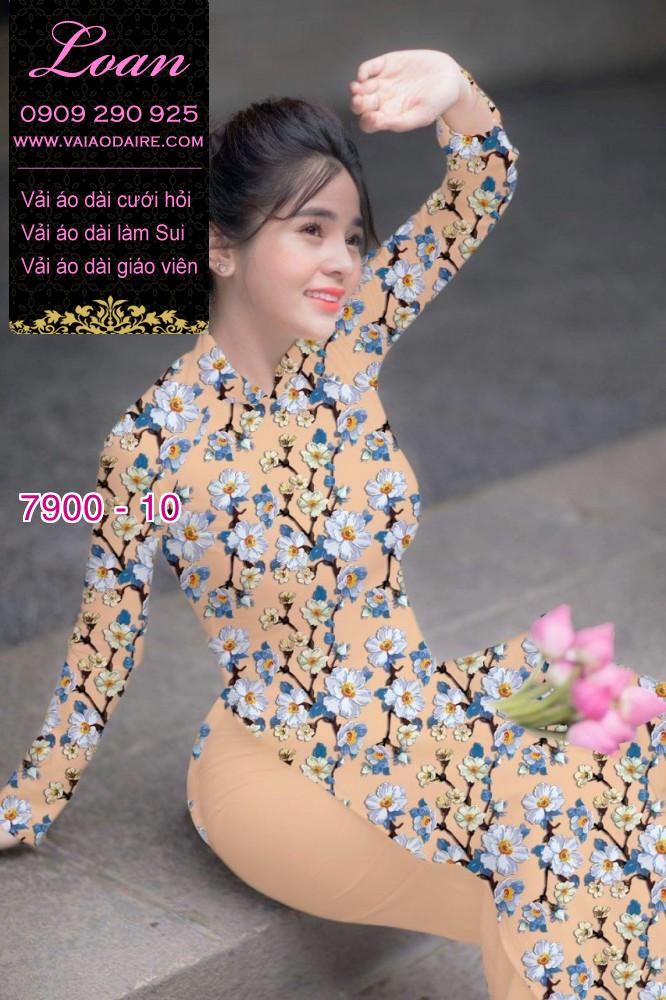 Vải áo dài hoa nhỏ