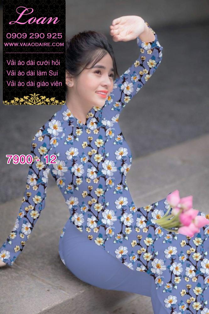Vải áo dài hoa nhỏ