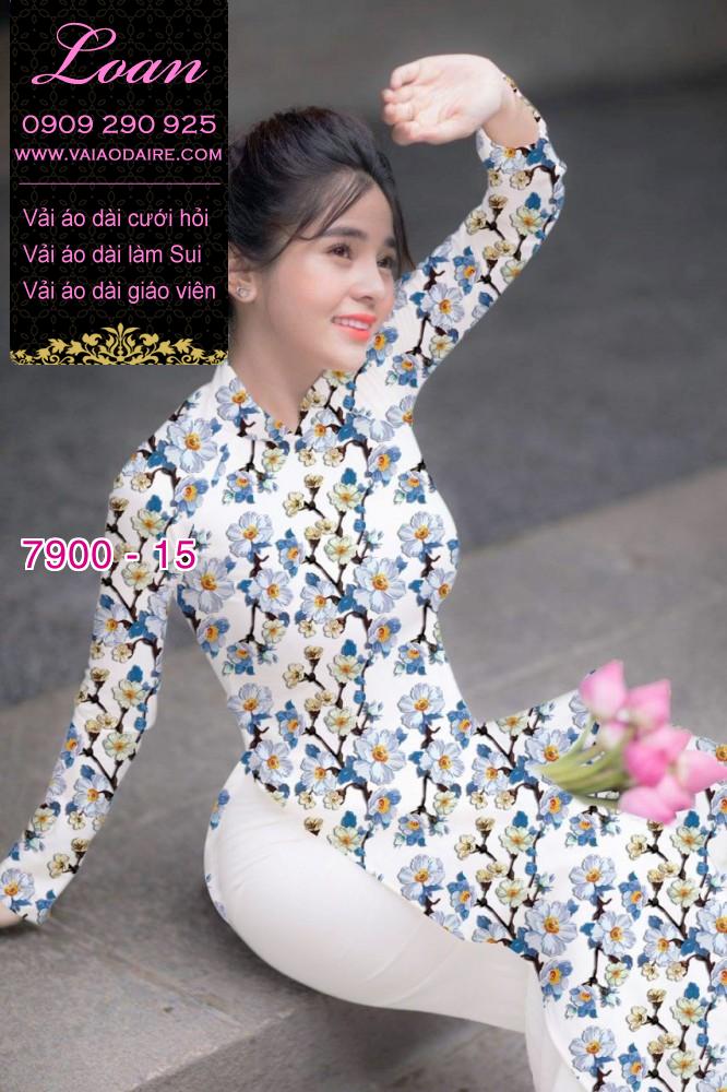 Vải áo dài hoa nhỏ