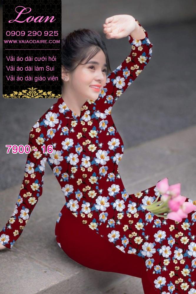 Vải áo dài hoa nhỏ
