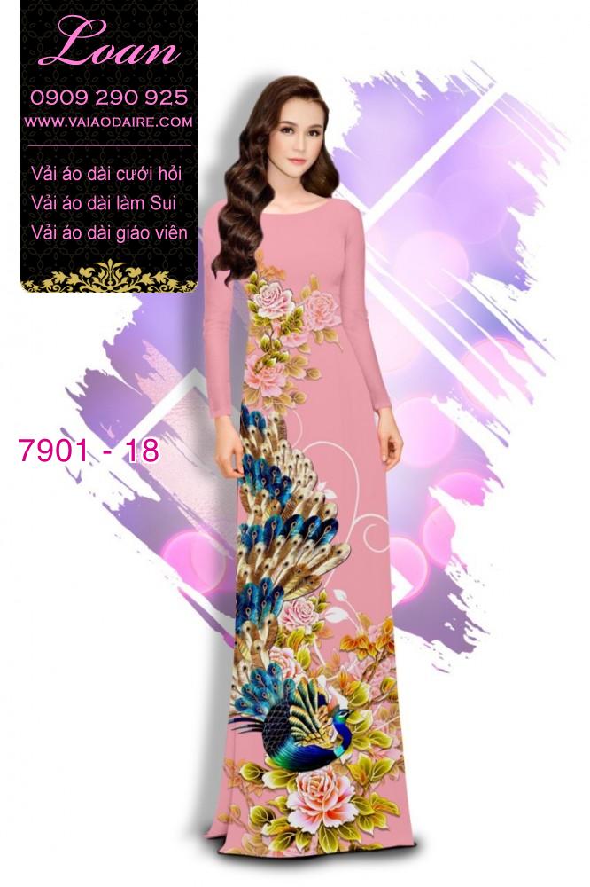 Vải áo dài hoa 3D Vải áo dài hoa 3D