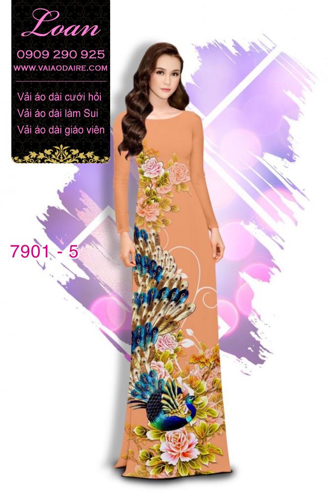 Vải áo dài hoa 3D Vải áo dài hoa 3D