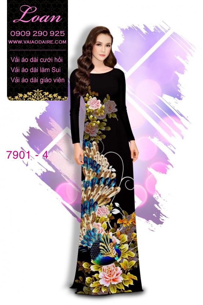 Vải áo dài hoa 3D Vải áo dài hoa 3D