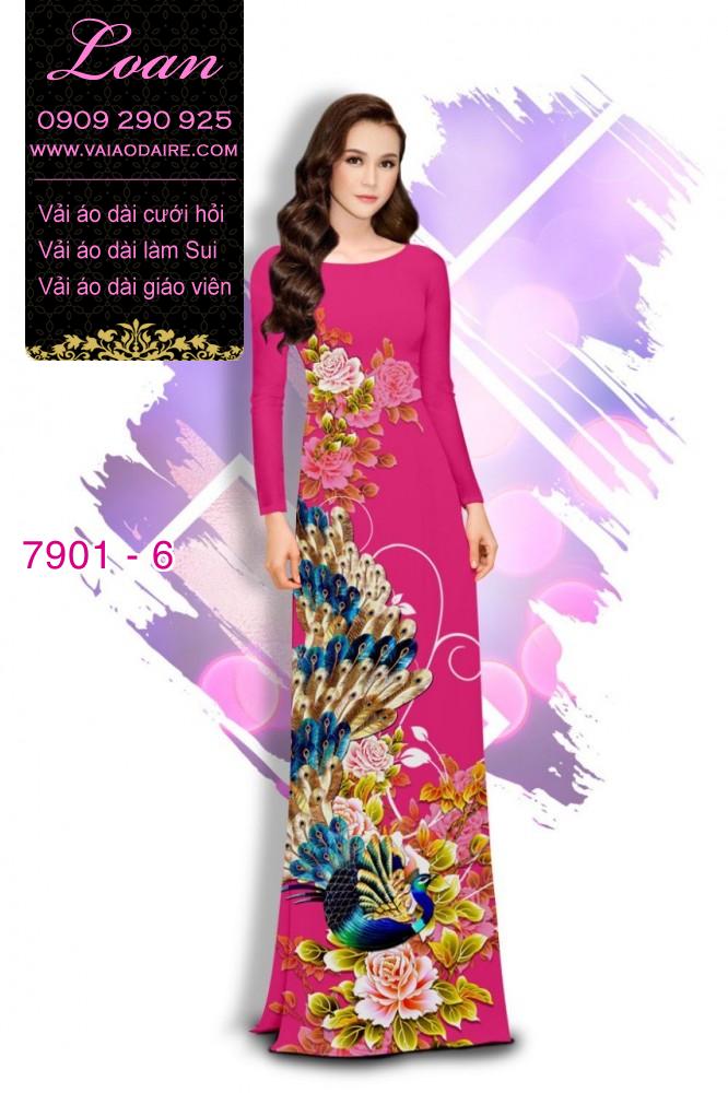 Vải áo dài hoa 3D Vải áo dài hoa 3D