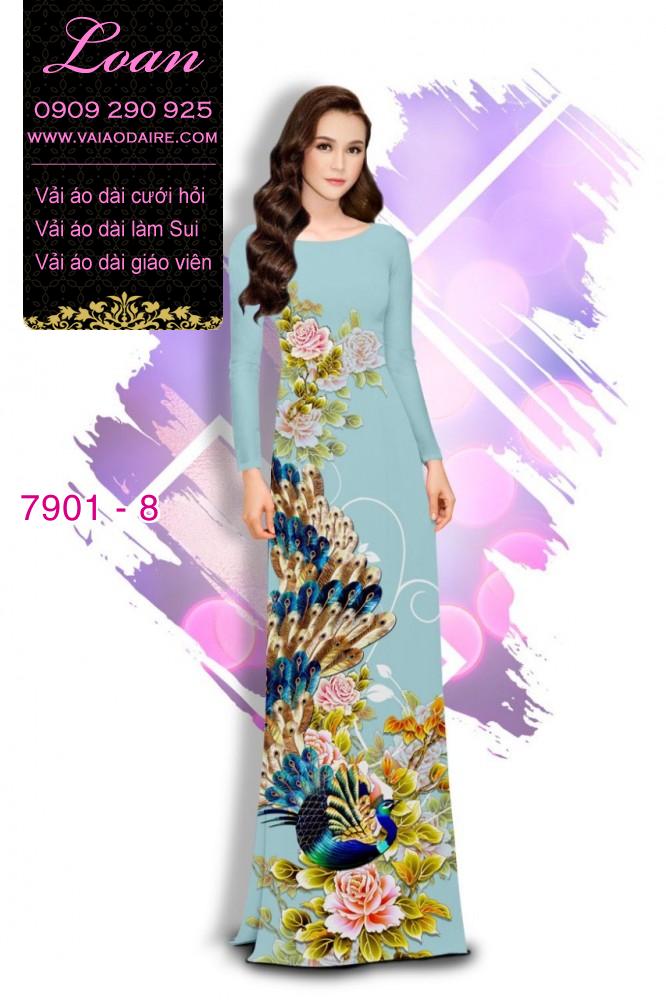 Vải áo dài hoa 3D Vải áo dài hoa 3D