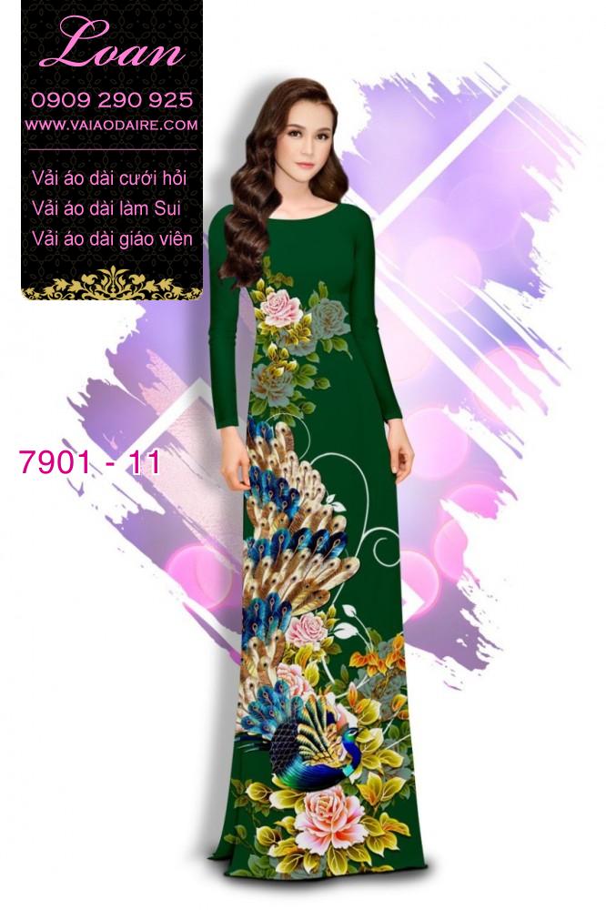 Vải áo dài hoa 3D Vải áo dài hoa 3D