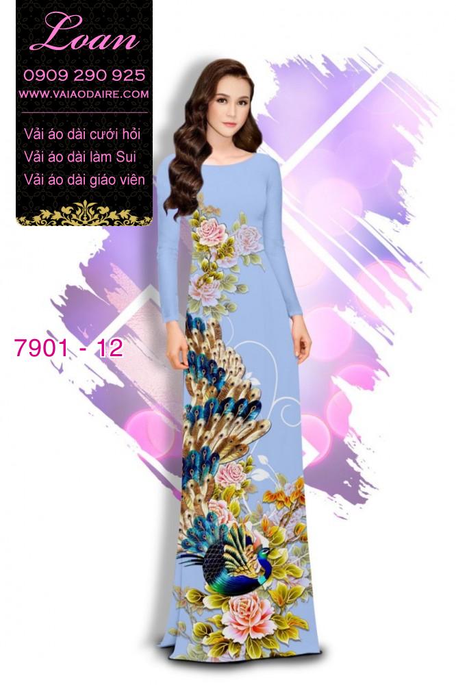 Vải áo dài hoa 3D Vải áo dài hoa 3D