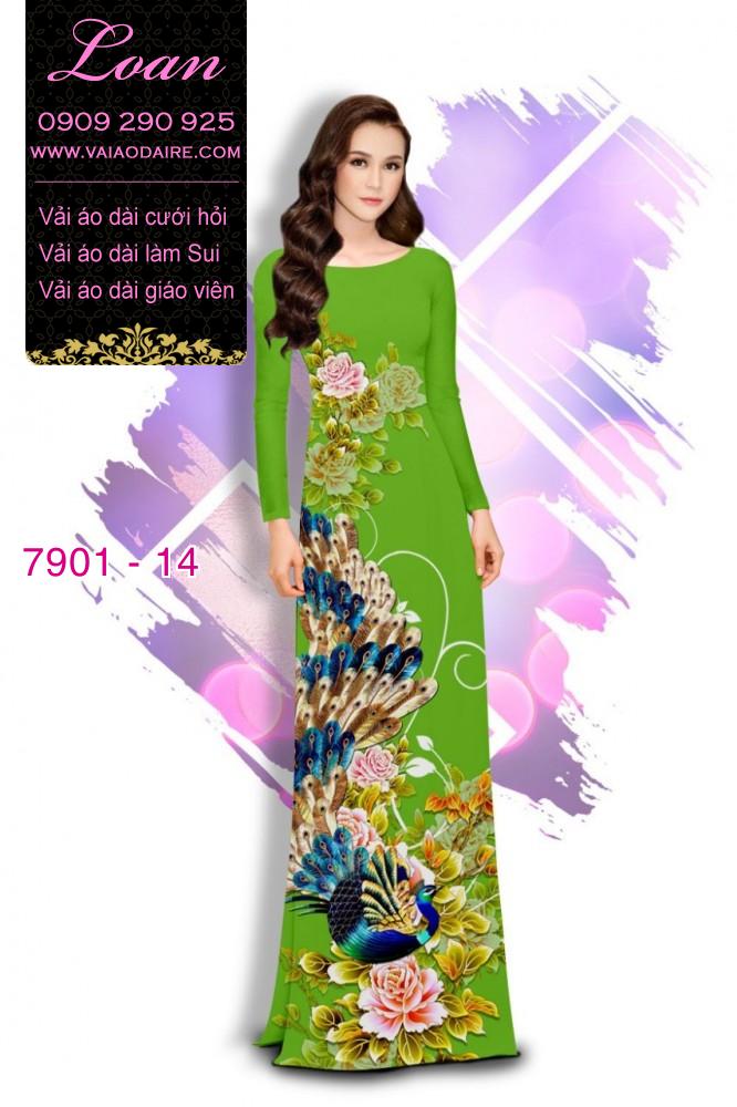 Vải áo dài hoa 3D Vải áo dài hoa 3D