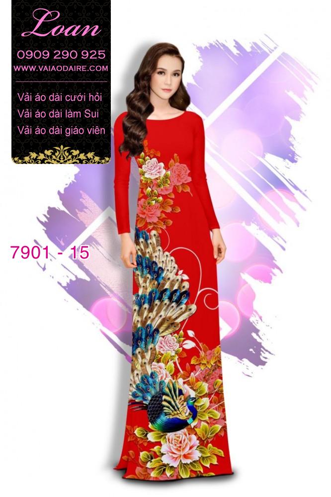 Vải áo dài hoa 3D Vải áo dài hoa 3D