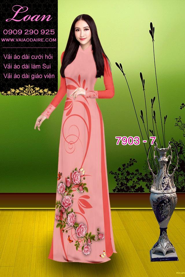 Vải áo dài hoa dây