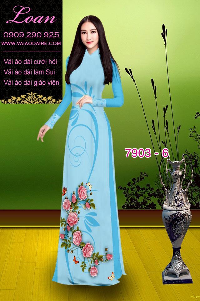 Vải áo dài hoa dây