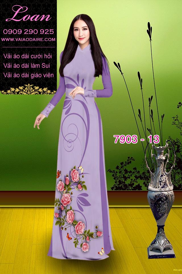 Vải áo dài hoa dây