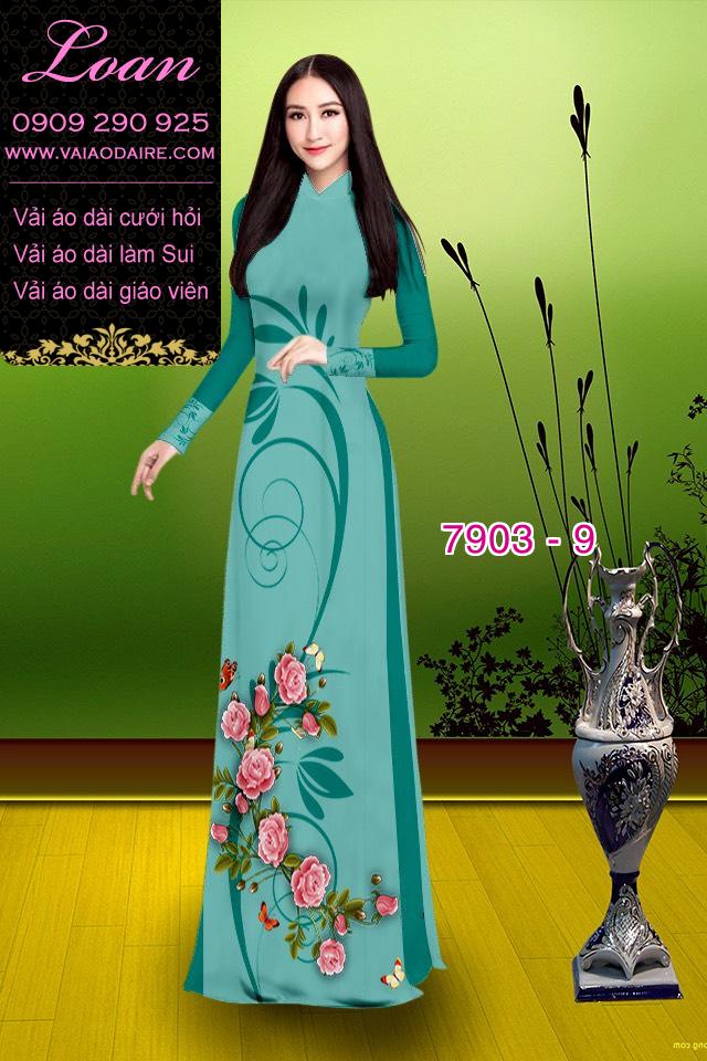 Vải áo dài hoa dây