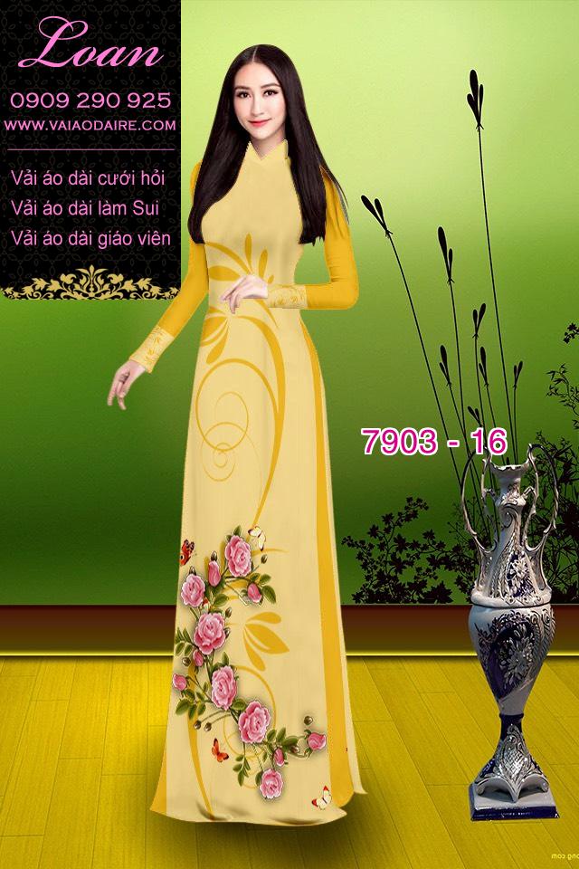 Vải áo dài hoa dây