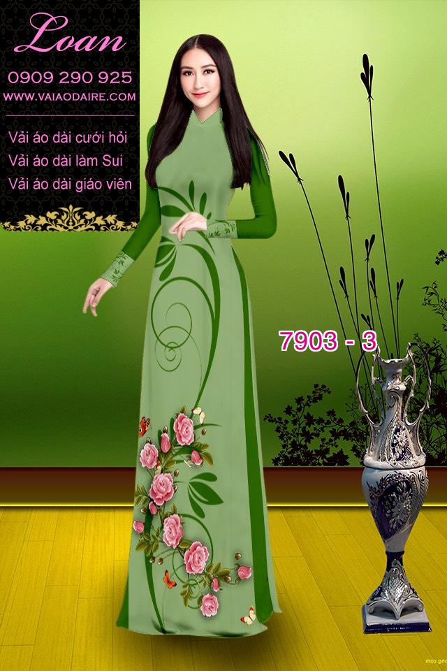 Vải áo dài hoa dây