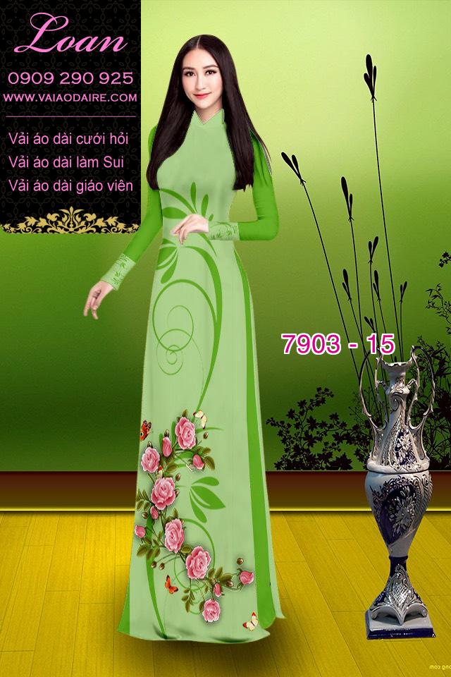 Vải áo dài hoa dây