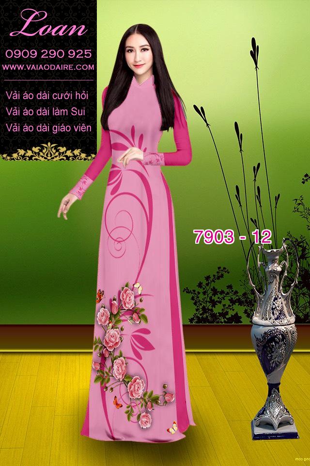 Vải áo dài hoa dây