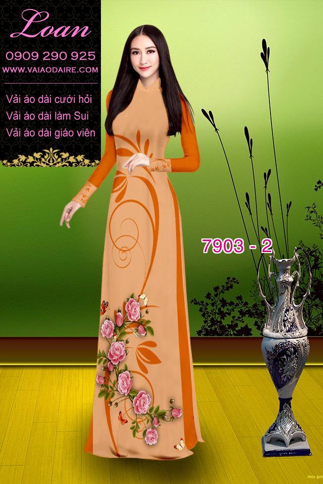 Vải áo dài hoa dây