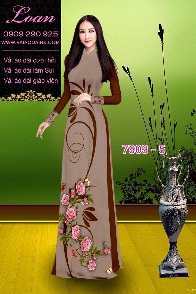 Vải áo dài hoa dây