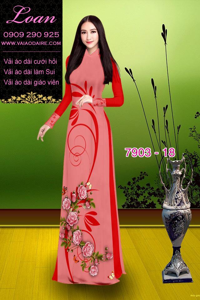 Vải áo dài hoa dây