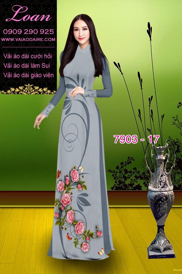 Vải áo dài hoa dây