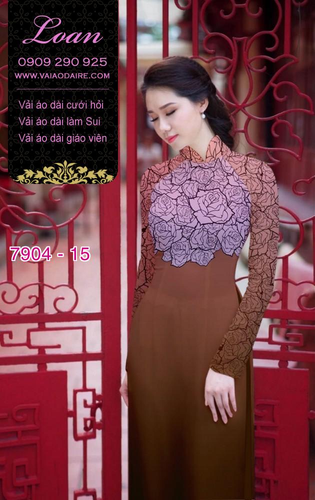 Vải áo dài hoa nhí