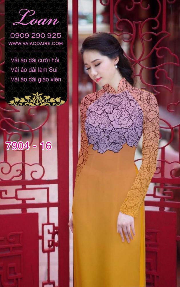 Vải áo dài hoa nhí