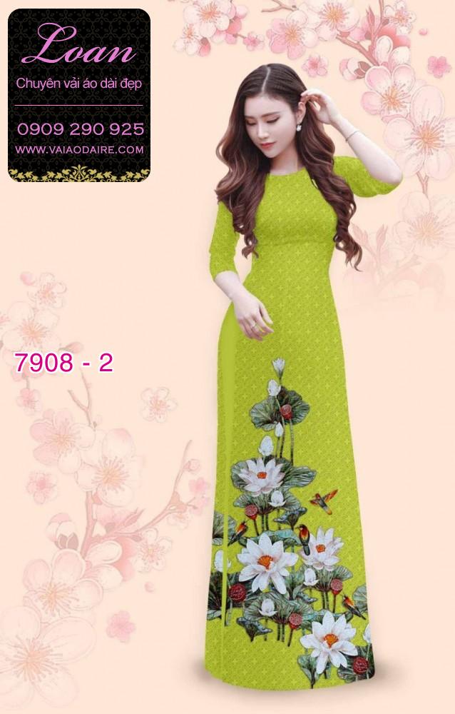 Vải áo dài hoa Sen
