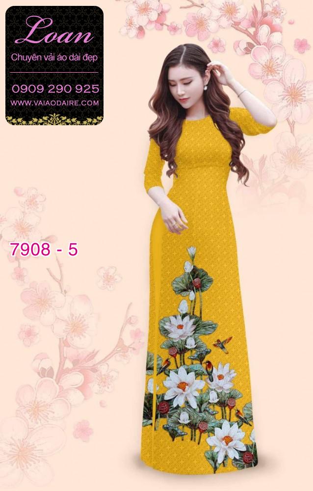 Vải áo dài hoa Sen