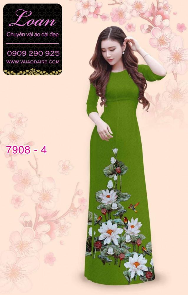 Vải áo dài hoa Sen