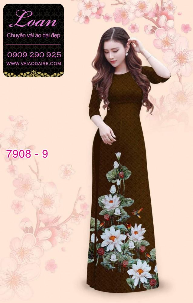 Vải áo dài hoa Sen