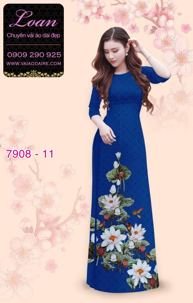 Vải áo dài hoa Sen