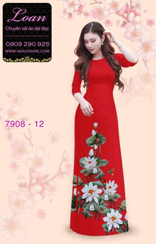Vải áo dài hoa Sen