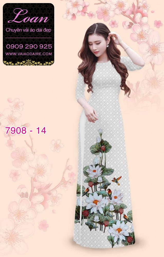 Vải áo dài hoa Sen
