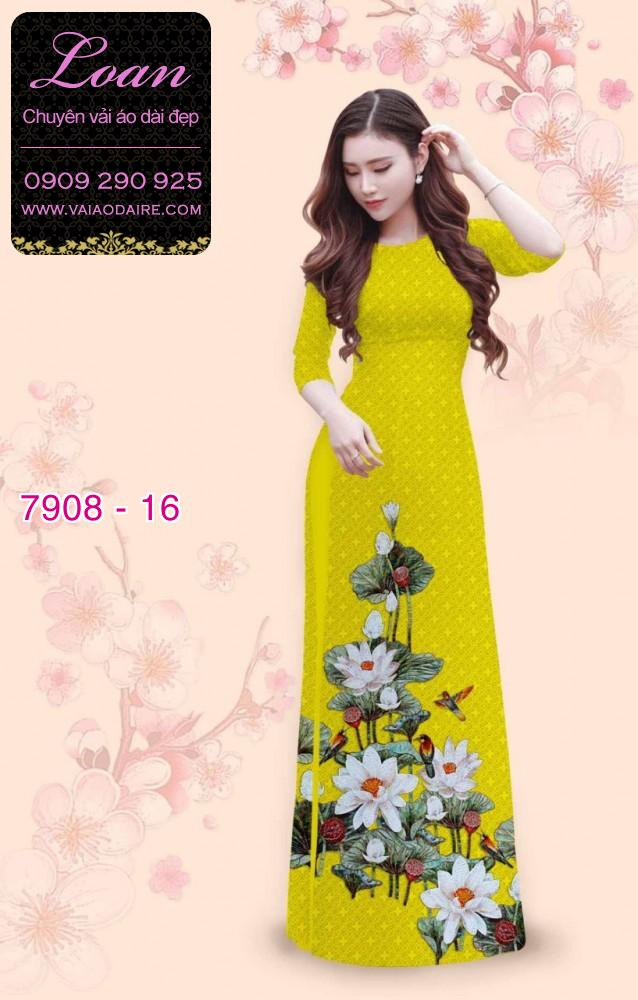 Vải áo dài hoa Sen