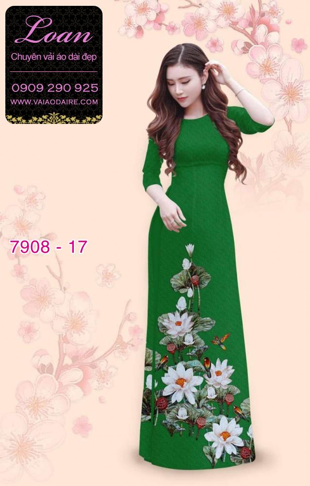 Vải áo dài hoa Sen