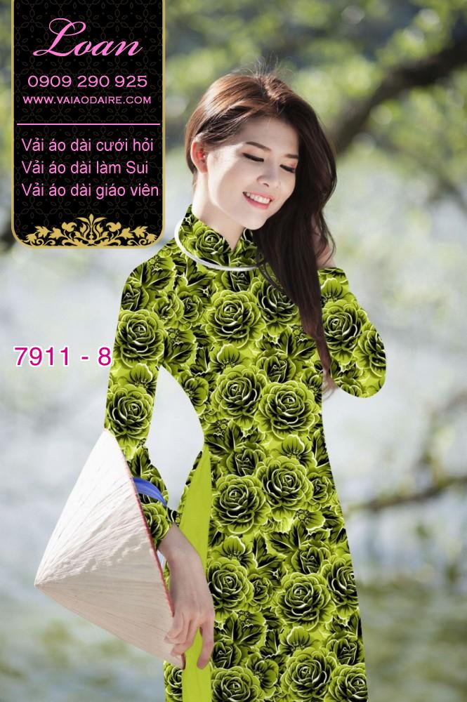 Vải áo dài hoa nhí