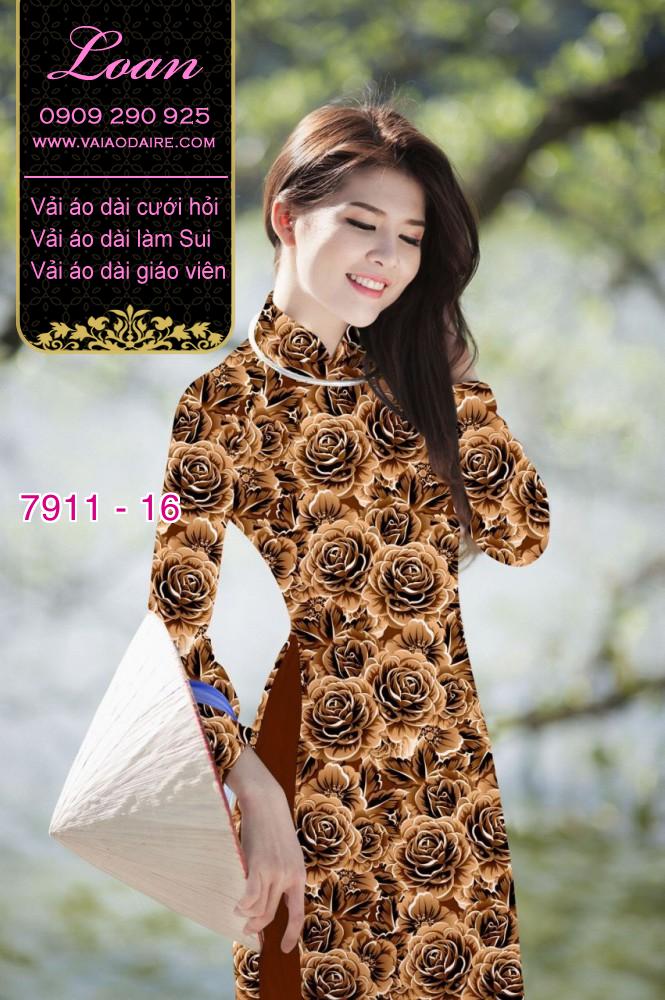 Vải áo dài hoa nhí