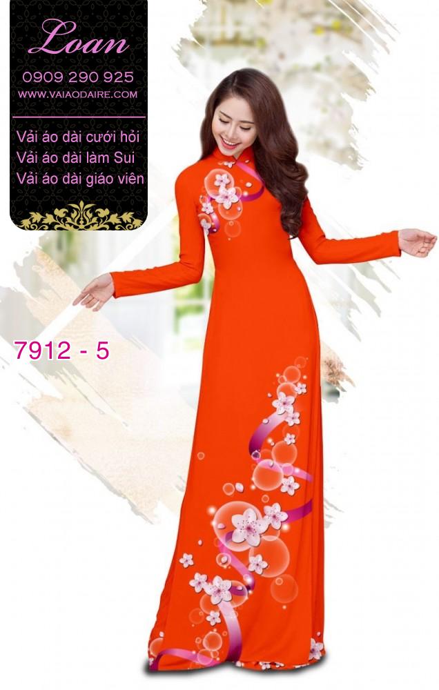Vải áo dài hoa dây Vải áo dài hoa dây