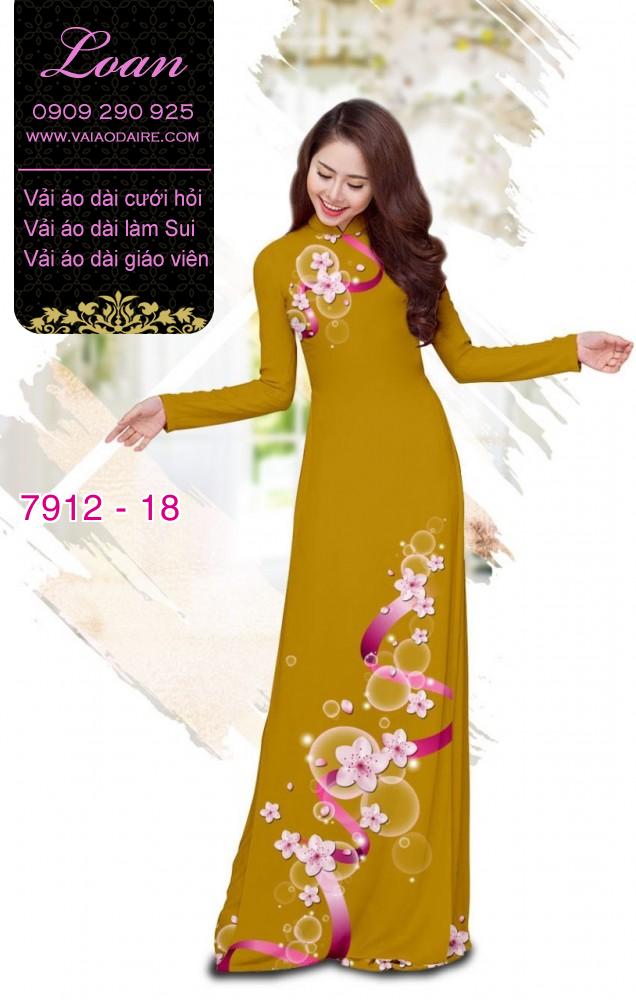 Vải áo dài hoa dây Vải áo dài hoa dây