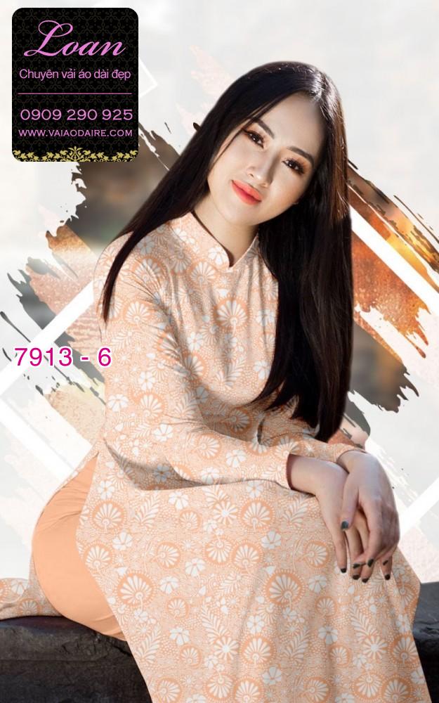 Vải áo dài hoa nhí Vải áo dài hoa nhí