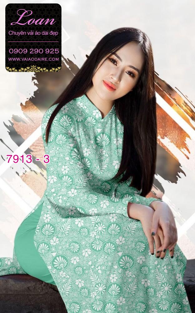 Vải áo dài hoa nhí Vải áo dài hoa nhí