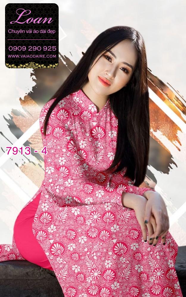 Vải áo dài hoa nhí Vải áo dài hoa nhí