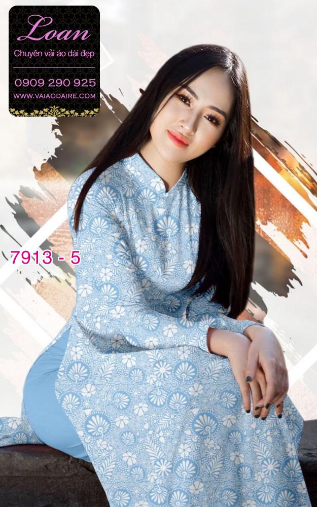 Vải áo dài hoa nhí Vải áo dài hoa nhí