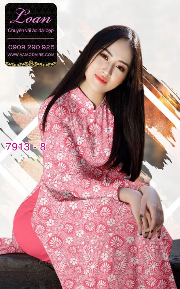 Vải áo dài hoa nhí Vải áo dài hoa nhí
